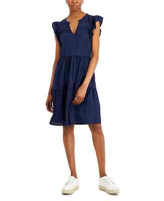 winter's jazz club dress code Charter Club Women's Ruffle-Sleeve Dress, Created for Macy's - Intrepid Blue