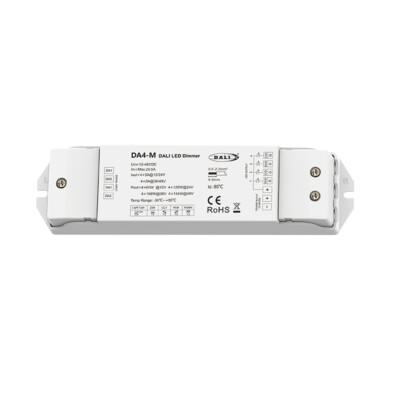 4Channel DALI LED Dimmer Controller 12V 24V 36V 48V f Einfarbiger RGB RGBW Strip