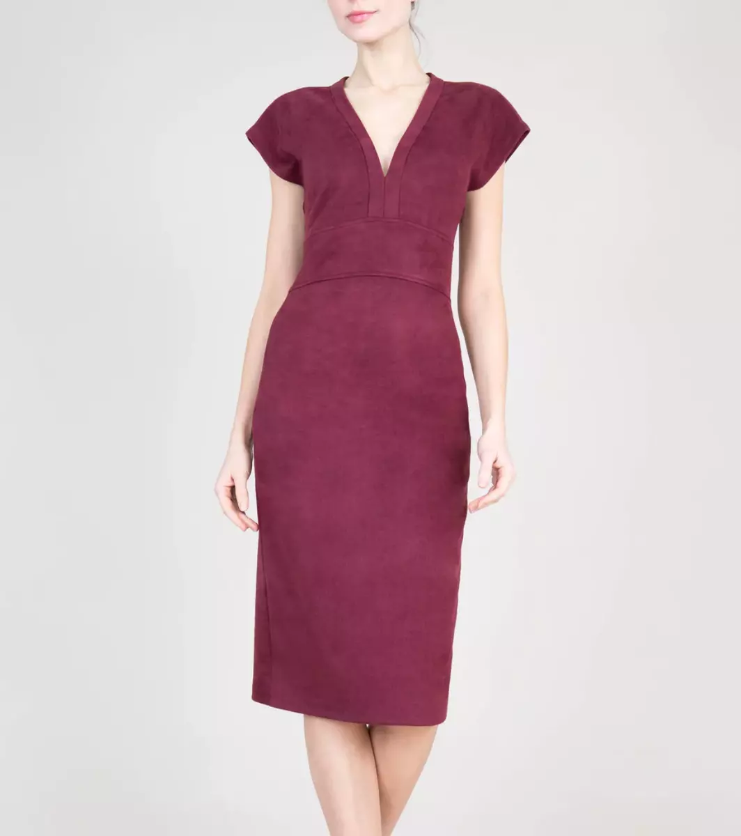 Maroon shift dress top