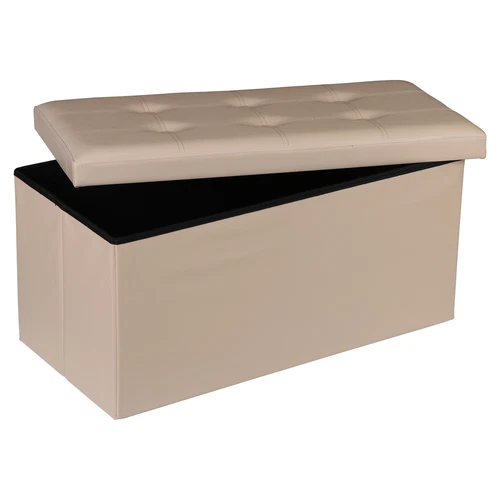 Folding Storage Ottoman Bench Foot Rest Foot Stool for Bedroom Entryway Indoor - Imagen 75 de 93