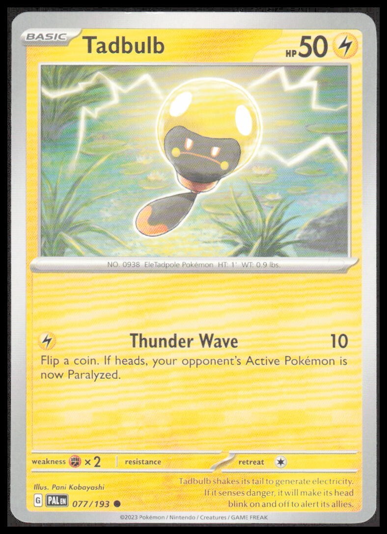 Tadbulb 77/193 SV02: Paldea Evolved Pokemon TCG Card CB-1-1-C-18