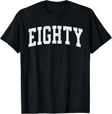 Eighty Minimalist 80th Birthday Design 80-Year-Old T-Shirt