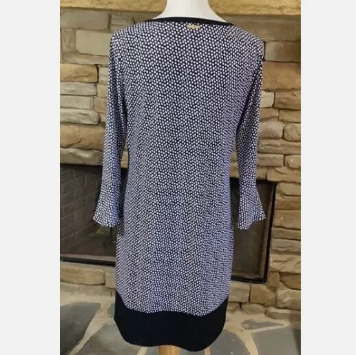 Abito Michael Kors nero bianco elasticizzato manica lunga cambio taglia M