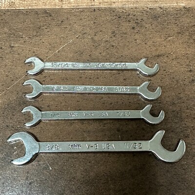 Vim Tools USA V-1, V-2, V-4 & V-8 Open End Ignition Wrench Lot of 4