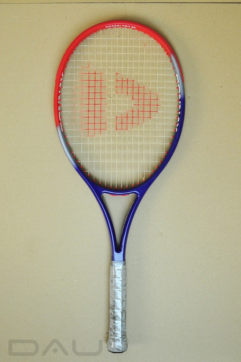 DONNAY Agassi Pro 95* 16x20 A. Agassi autograph Belgium racket