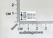 Technics SL1300 Turntable Strobe Speed Control Badge Logo Silver Aluminum