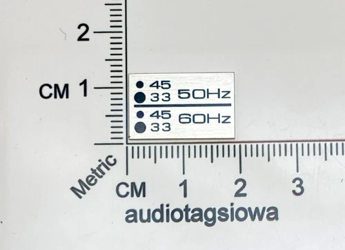 Technics SL1300 Turntable Strobe Speed Control Badge Logo Silver Aluminum