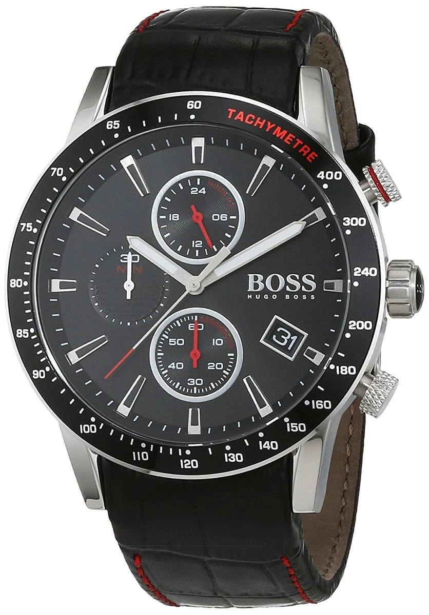Montre hugo boss homme cuir noir sale