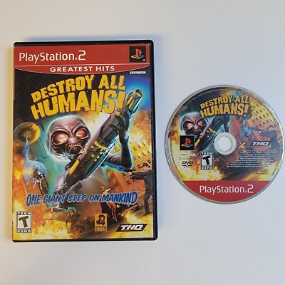 Destroy All Humans! (Sony PlayStation 2 PS2, 2005, Greatest Hits) *No Manual*