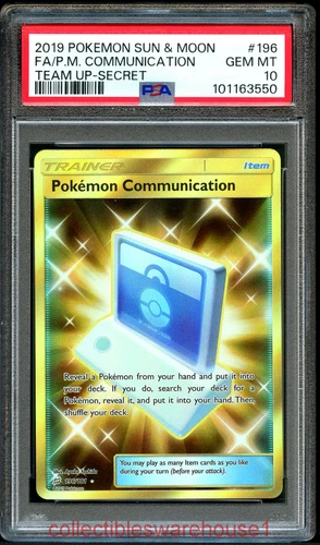 Pokemon Team Up Pokemon Communication 196 PSA 10
