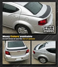 Dodge Avenger Trunk Lid and Rear Quarter Stripes Decals 2008 2009 2010 Pro Motor