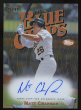2019 Finest Blue Chips Autograph #FBCAMC Matt Chapman #26/99 His Uniform Number