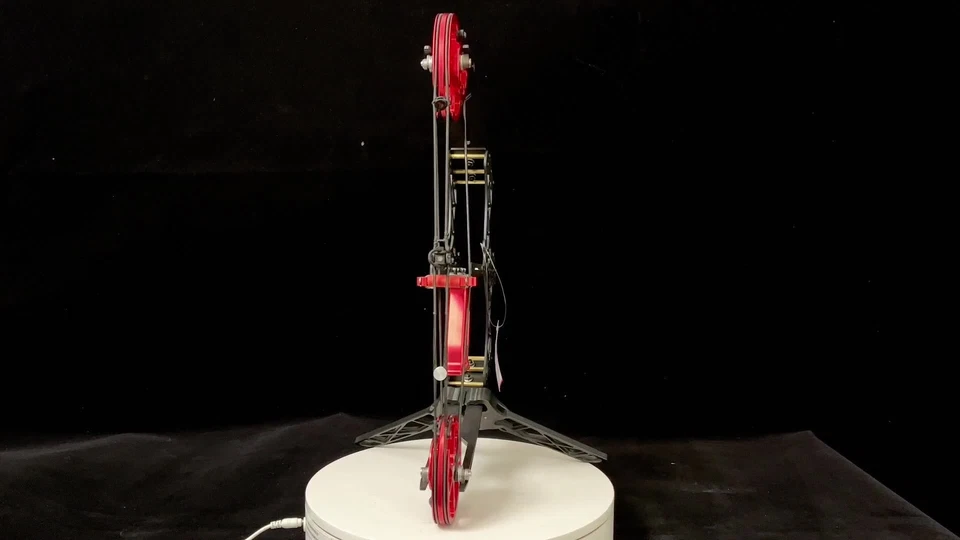 18" Archery Mini Compound 45lbs Bow Dual-use Steel Ball Arrows Fishing Hunting - Image 2 of 4