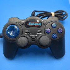 FLAMIN' Aftermarket 3rd Party PS2 Playstation 2 Wired Controller - Tested