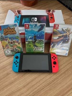 Nintendo Switch Konsole und 3 Spiele