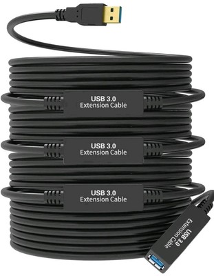 100FT USB 3.0 Active Extension Cable, USB 3.0 Extension Cord A-Male to A-Fema...