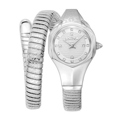 Just Cavalli Women's Signature Snake Silver Dial Watch - JC1L270M0015