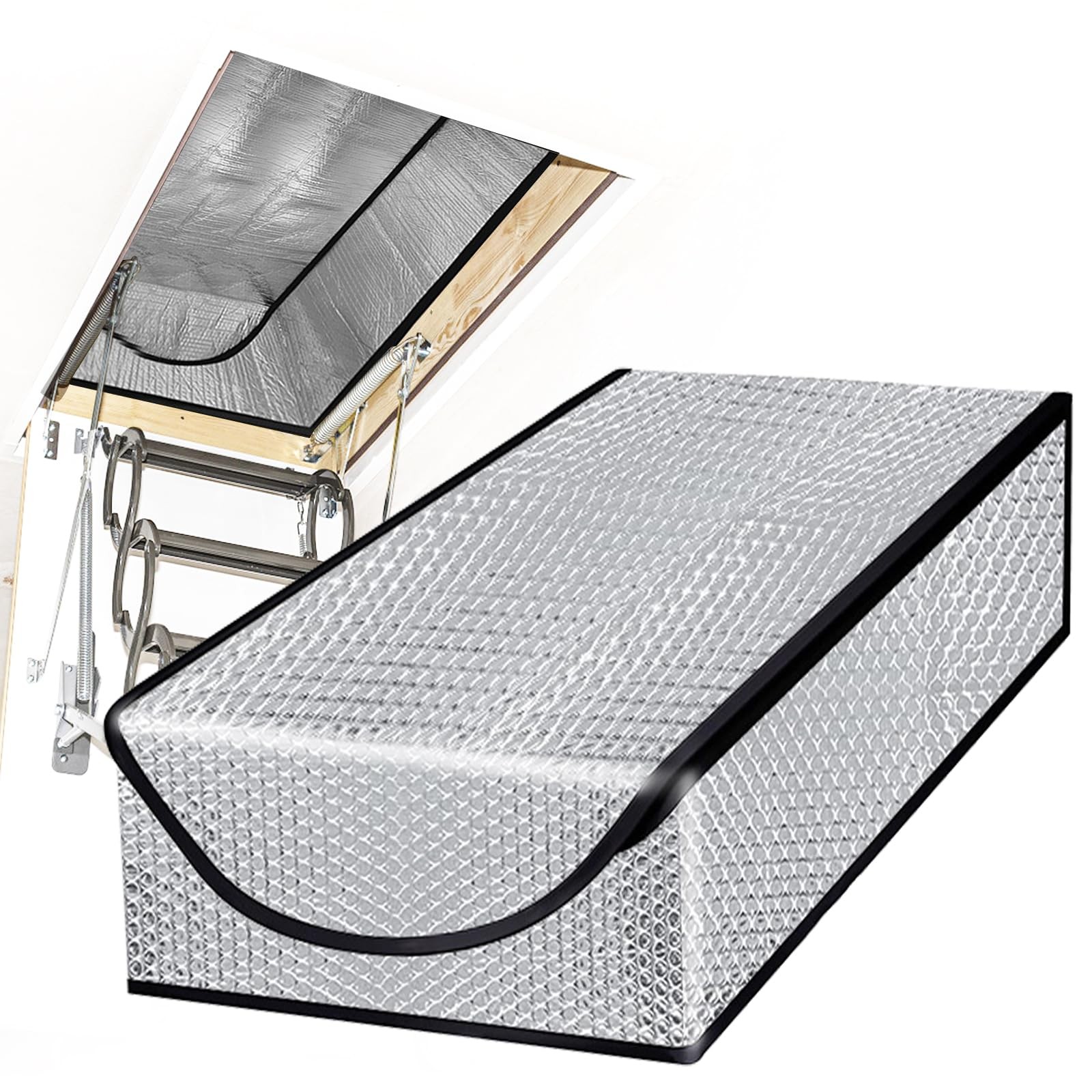 Attic Stairway Insulation Cover - Premium Energy Saving Attic Stairs Door Lad...-image