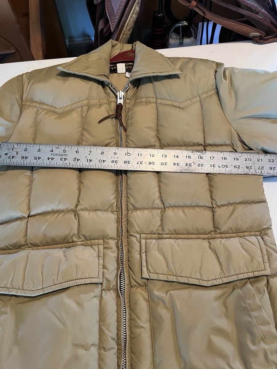 Tempco Vintage Down Coat Large USA EUC Tan View 5