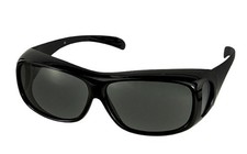 Unisex Polarized Fit Over Sunglasses Wear Over Cover Over Glasses Black