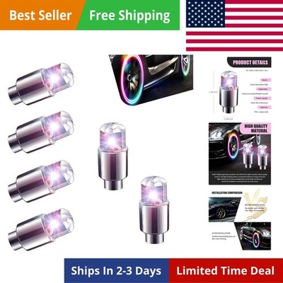 6PCS LED Tire Valve Caps, Waterproof Wheel Tire Valve Light, Wheel Rim Accent...