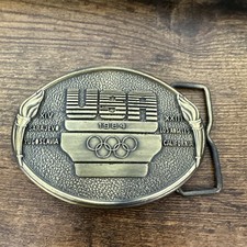 1984 USA Olympics Los Angeles California Vintage Commemorative Belt Buckle