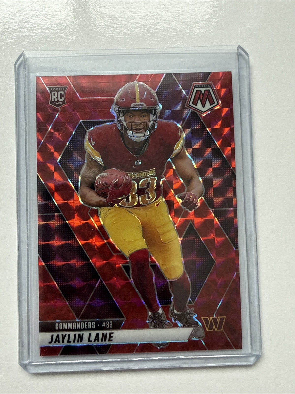 2025 Panini Jaylin Lane Rookie Red Mosaic SP #306 RC - Washington Commanders