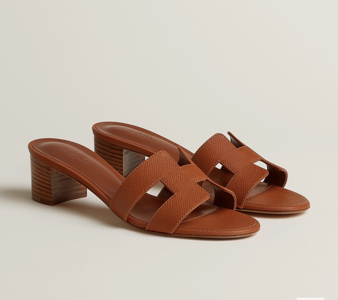 Size 37.5EU NEW in Box HERMÈS Gold Epsom Calfskin Oasis Sandals | eBay