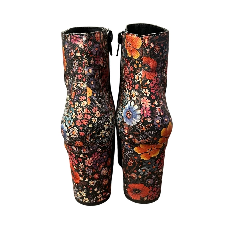 Botines para mujer Lucky Brand negros multicolores boogie estampado floral Salmah 7 Foto 4 de 4