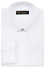 Jack Martin Mens Herringbone Club Collar Long Sleeve Vintage Dress Shirt For Men