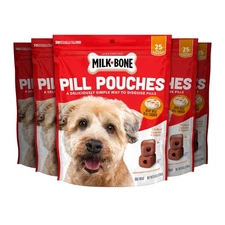 Milk-Bone 5-Pack Pill Pouches Real Chicken 6oz Dog Treats