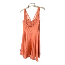 Guess By Marciano Size M Bustier Front Satin Mini Dress Pastel Peach Cocktail