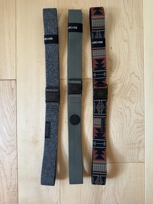 Lot Of 3x Arcade Men s Adventure Belt Stretch Buckle up to 40  - Great Condition