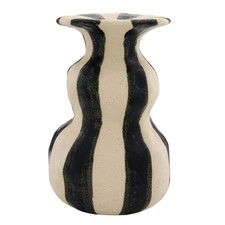 Candle Holder for Taper Candle Striped Ceramic Candlestick Candleholder, 4" D...