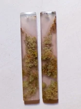 32.95 Cts Natural Purple Moss Agate Drilled Cabochon Match Pair Gemstone 45