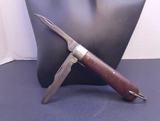 Vintage 2 Blade Colonial Prov USA Electricians Pocket Knife Steel