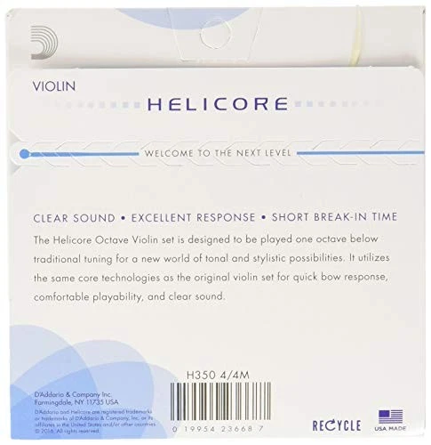 D'Addario D'Addario violin strings Helicore Octave set H350 4 / 4M Medium Tensio - Image 3 of 3
