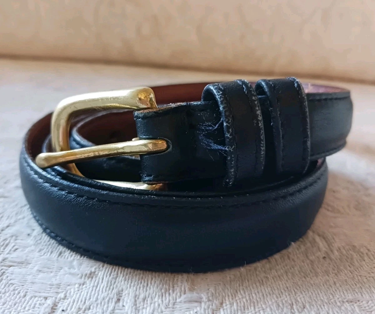 nwt vintage COACH classic black 3/4 harness skinny belt S M Coach Black Skinny Belts for Women for sale | eBay main image 3