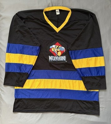 RARE Vintage 1997 Marvel Comics Wolverine Embroidered Hockey Jersey 3XL 28x34