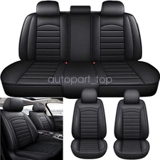 For Honda 5 Seats Car Seat Covers Front Rear Full Set PU Leather Cushion Pad Mat