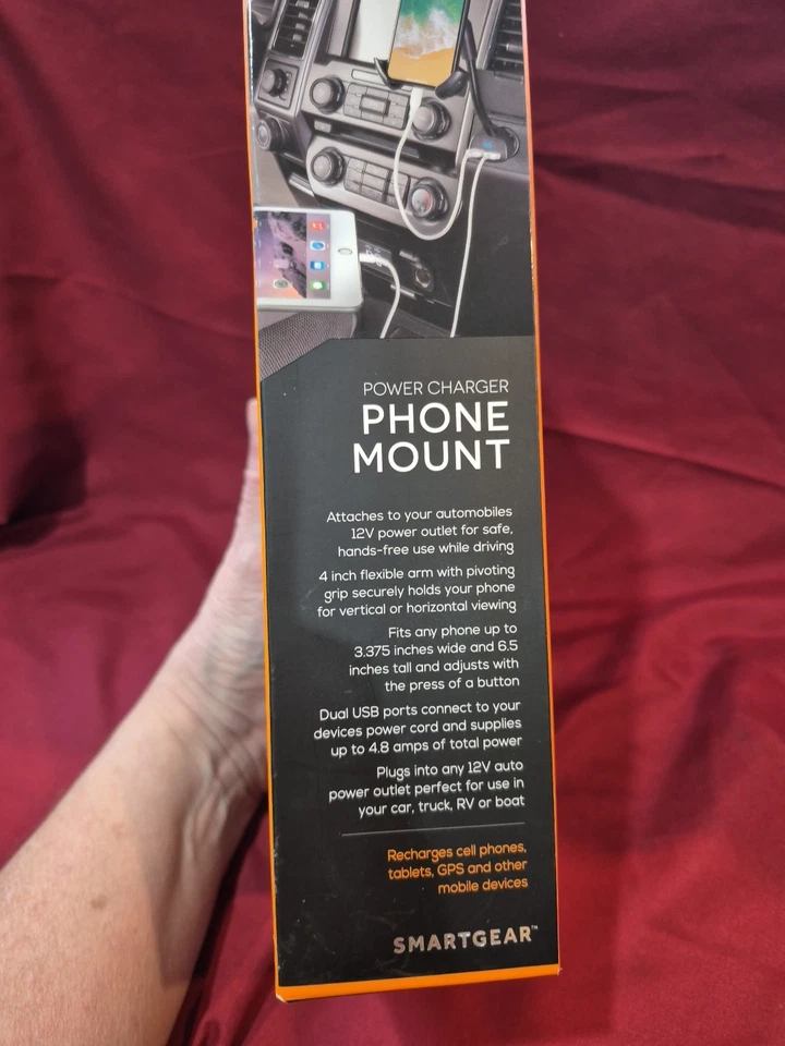 New Power Charger Phone Mount SmartGear Built-In 2 USB Charger Giftable - Image 3 of 3