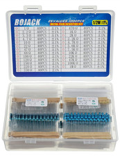 1000 Pcs 25 Values Resistor Kit 1 Ohm-1M Ohm with 1 1/2W Metal Film Resistors A