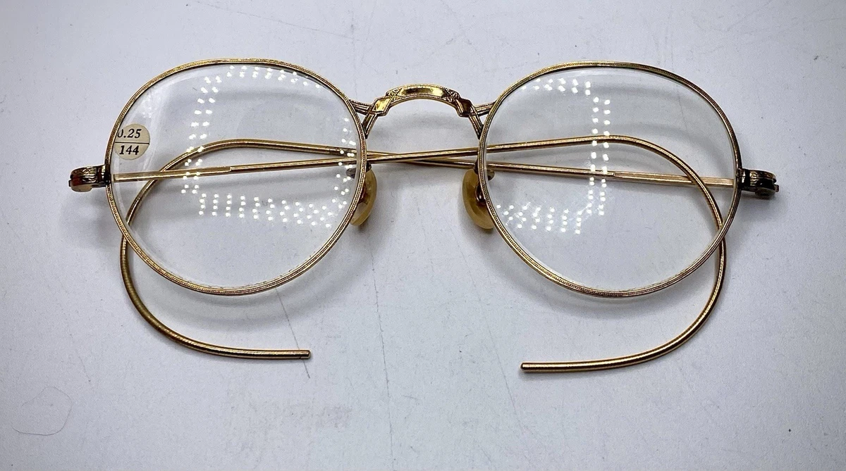 1930\'s vintage Hi-Bo 12k GF spectacles eyeglasses gold Antique B&L Bausch & Lomb 1/10 12K Gold Filled Eyeglasses  main image 3