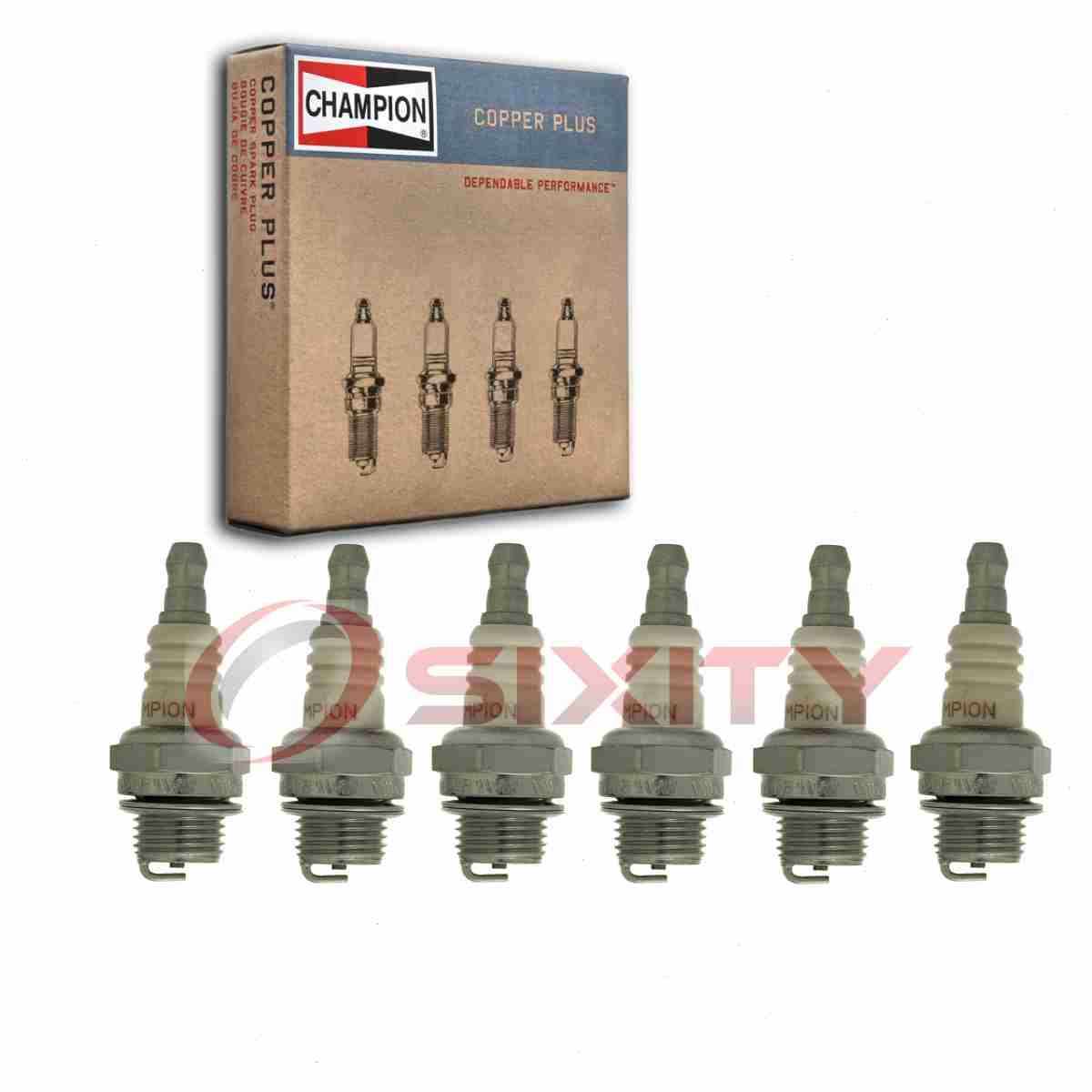6 pc Champion Copper Plus 893 Spark Plugs for RCJ4 97245 4226 Ignition Wire pj