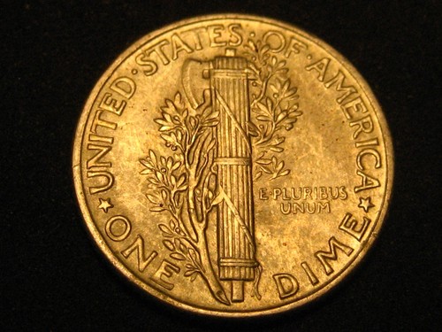 1943-P 90% Silver Mercury Head Dime BU FSB #3 ^^^^^^ - Picture 3 of 4