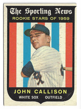 1959 Topps #119 Johnny Callison RC Rookie White Sox