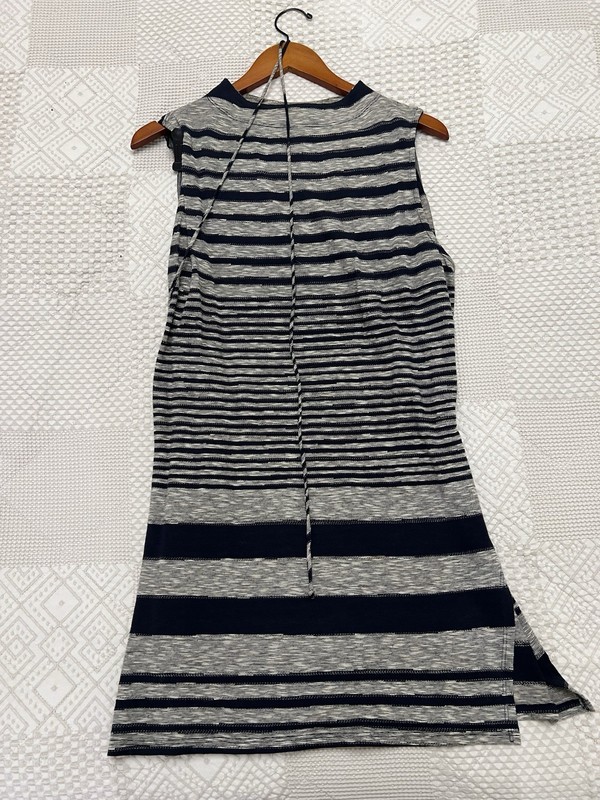 Anthropologie Vintage Mini Dress Tunic Size L Striped