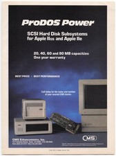 CMS Enhancements Computer Ad ProDOS SCSI Hard Disk Apple IIGS IIe 1980s