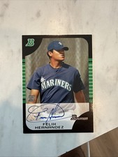 2005 Bowman Felix Hernandez #150 Autograph Rookie Card. rookie card picture