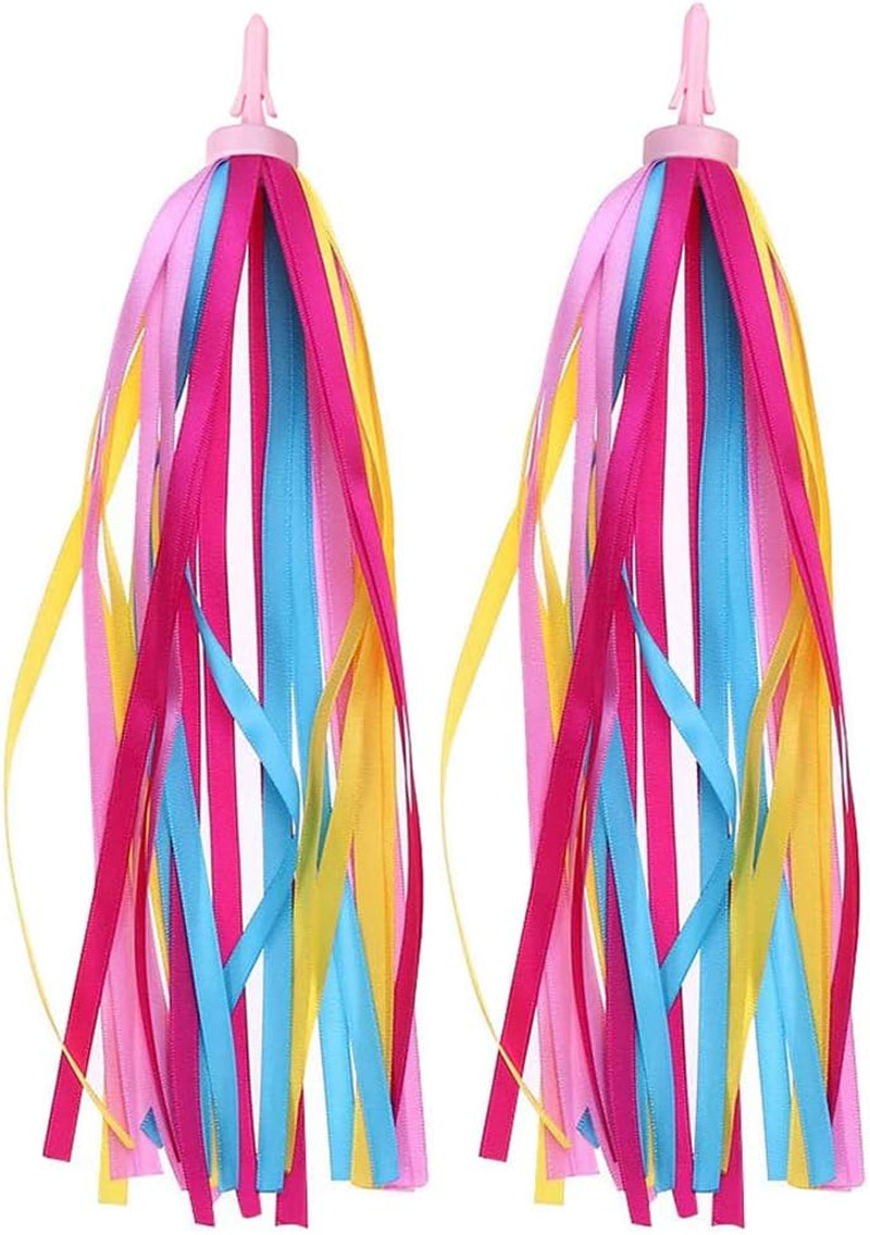 1Pair Rainbow Bike Streamers for Girls Boys, 2Pcs 10" Colorf